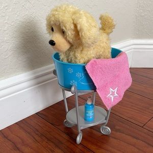 💜American Girl Doll💜Pet Dog 🐶 and 🛁 Bathtub